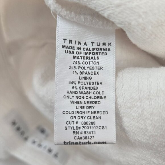 Trina Turk North Beach Textured Split Hem Crop Pants Size 6 - Picture 8 of 8